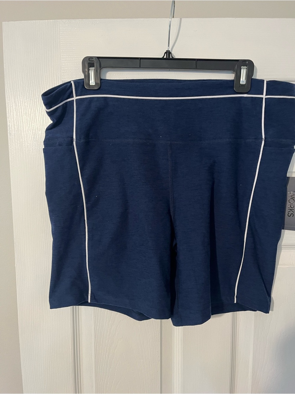 Athletic Works Women's Navy Short with White Piping NWT